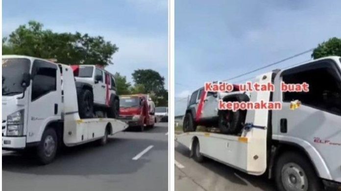 Screencaputure Video Konvoi Mobil Mewah