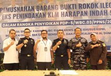 Buktikan Keseriusan Memberantas Aksi Penyeludupan, Pihak Kantor Wilayah DJBC Riau Musnahkan Rokok Ilegal Sebanyak 2.560 Karton