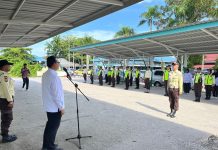 Lewat Giat Apel Perdana, dr.M.Hafidz Permana Jalin Silahturahmi Dengan Seluruh Personil Satpam RSUD Dumai