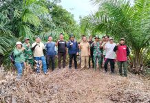Dalam Rangka Pencegahan Terjadinya Kebakaran Hutan Dan Lahan Di Wilayah Bengkalis, Tim Gabungan Antara Gakkum DLHK Riau, Koperasi Jasa Merah Putih BDKLS, Baninsa dan unsur Pemerintah Setempat Lakukan Patroli Di Desa Api Api