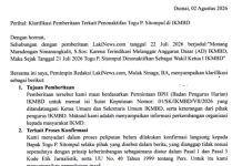 Terkait Penuangan Pemberitaan Yang Dianggap Kurang Berimbang, Pimpinan Redaksi LakiNews. Com Lakukan Klarifikasi